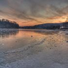 Eisiger Baldeneysee in Essen