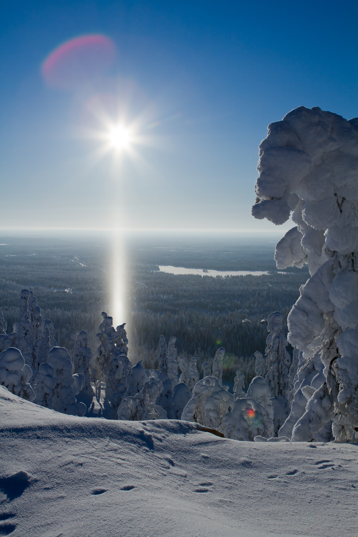 Eisiger Sonnenstrahl