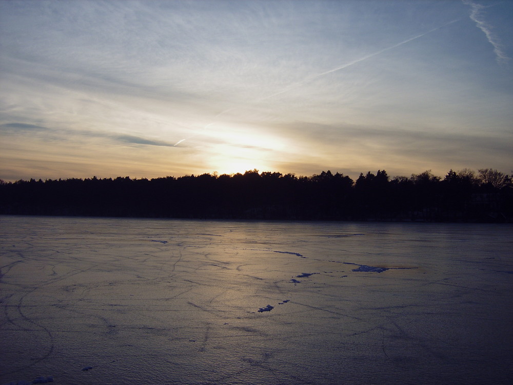 eisiger Sonnenuntergang