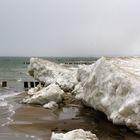 Eisiger Strandspaziergang