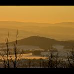 Eisiger Wind und gelbes Licht... - Winterabend- Blick vom Köterberg