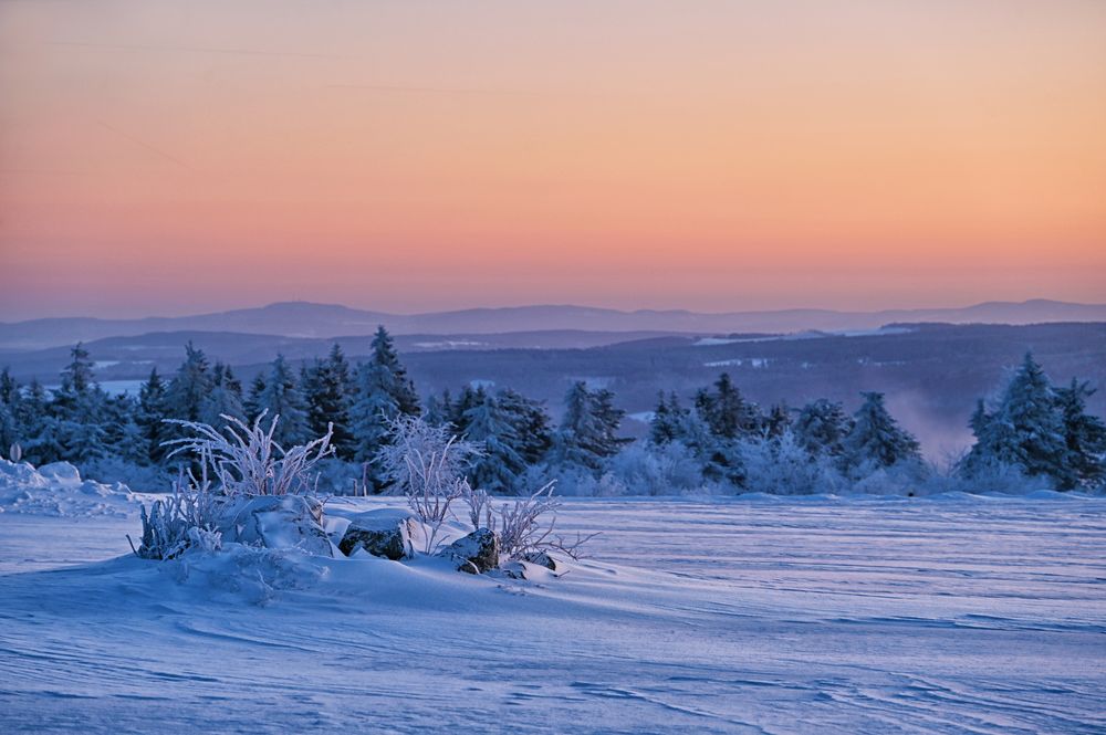 eisigkalter Sonnenaufgang 