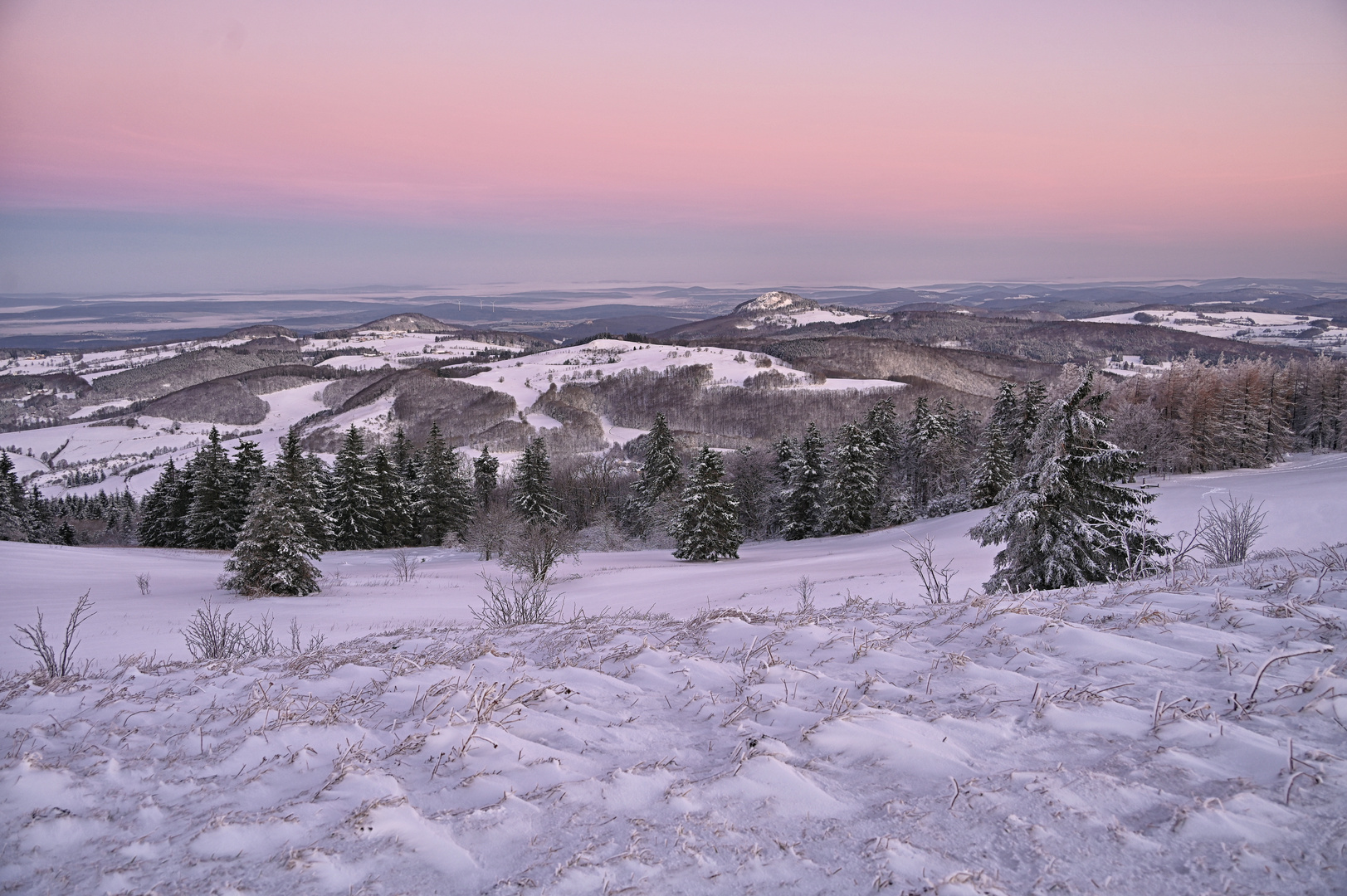 eisigkalter Sonnenaufgang 