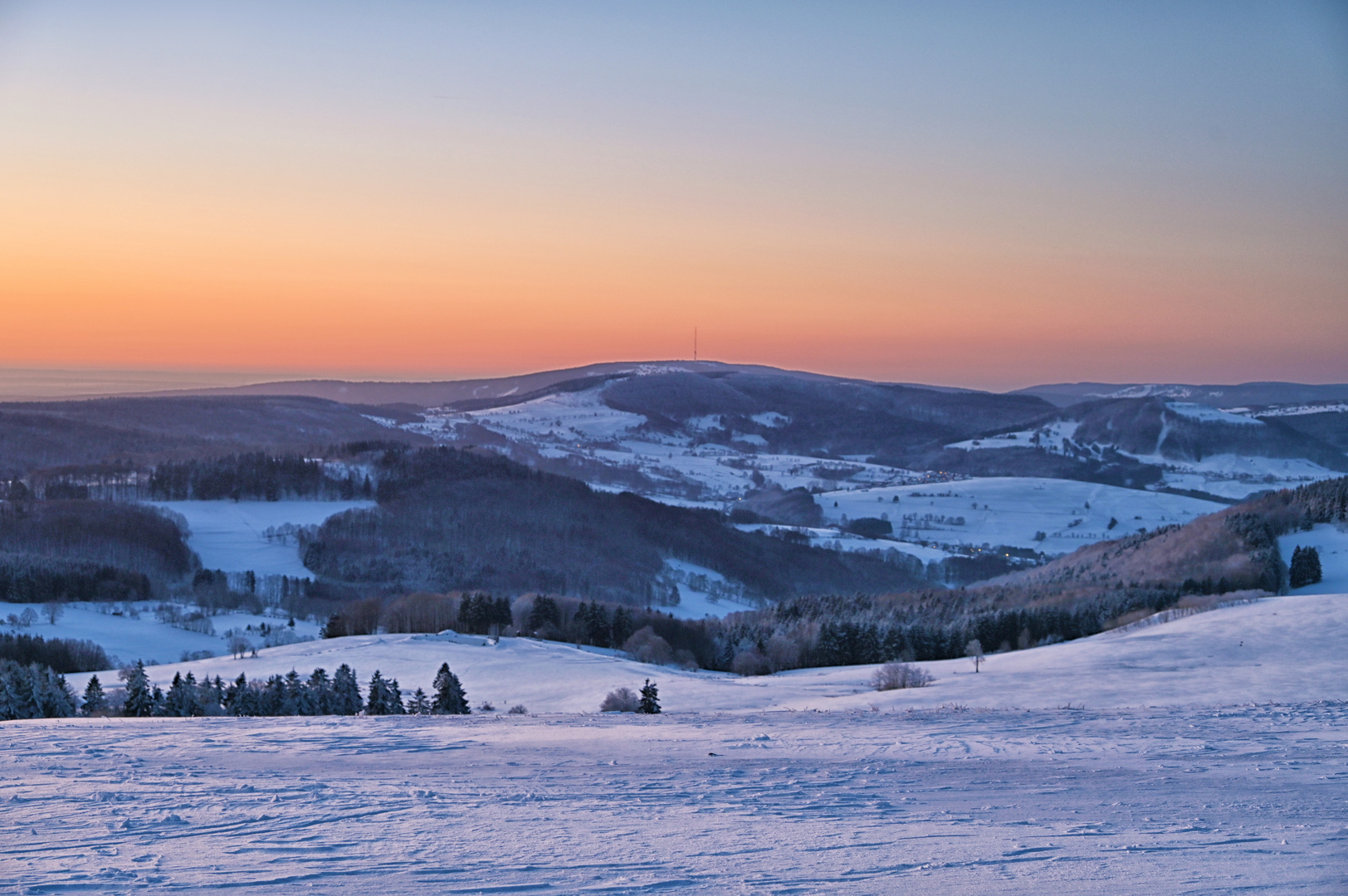 eisigkalter Sonnenaufgang 