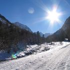 Eisiiige und sonnige Wege im Engadin