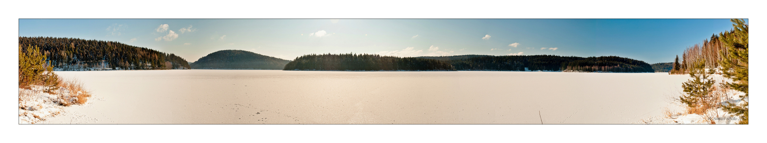 Eiskalte, sonnige Aussicht