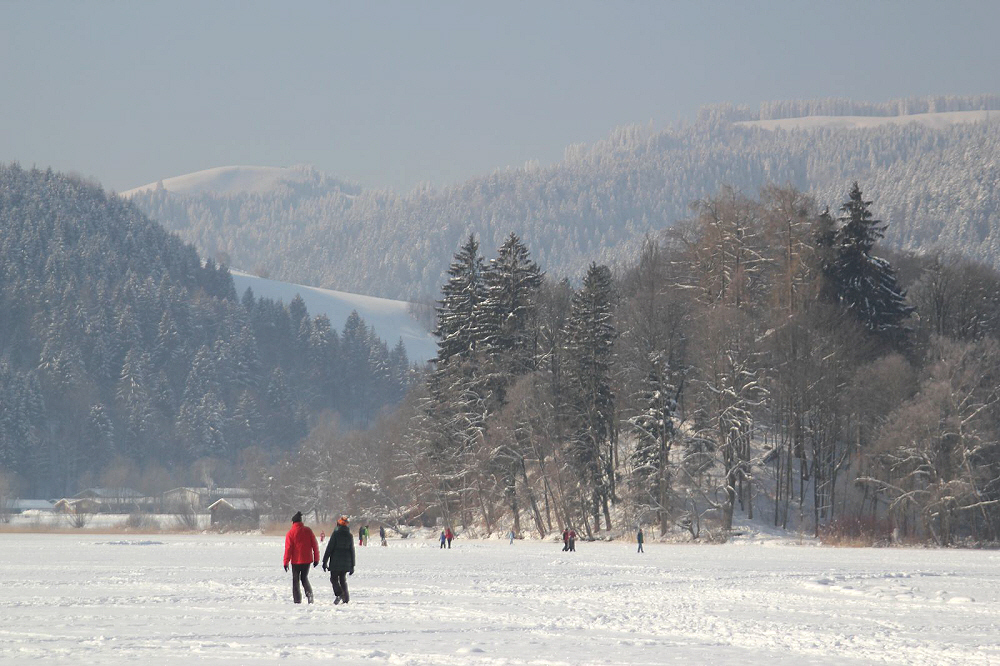 Eiskalte Stimmung auf dem Schliersee