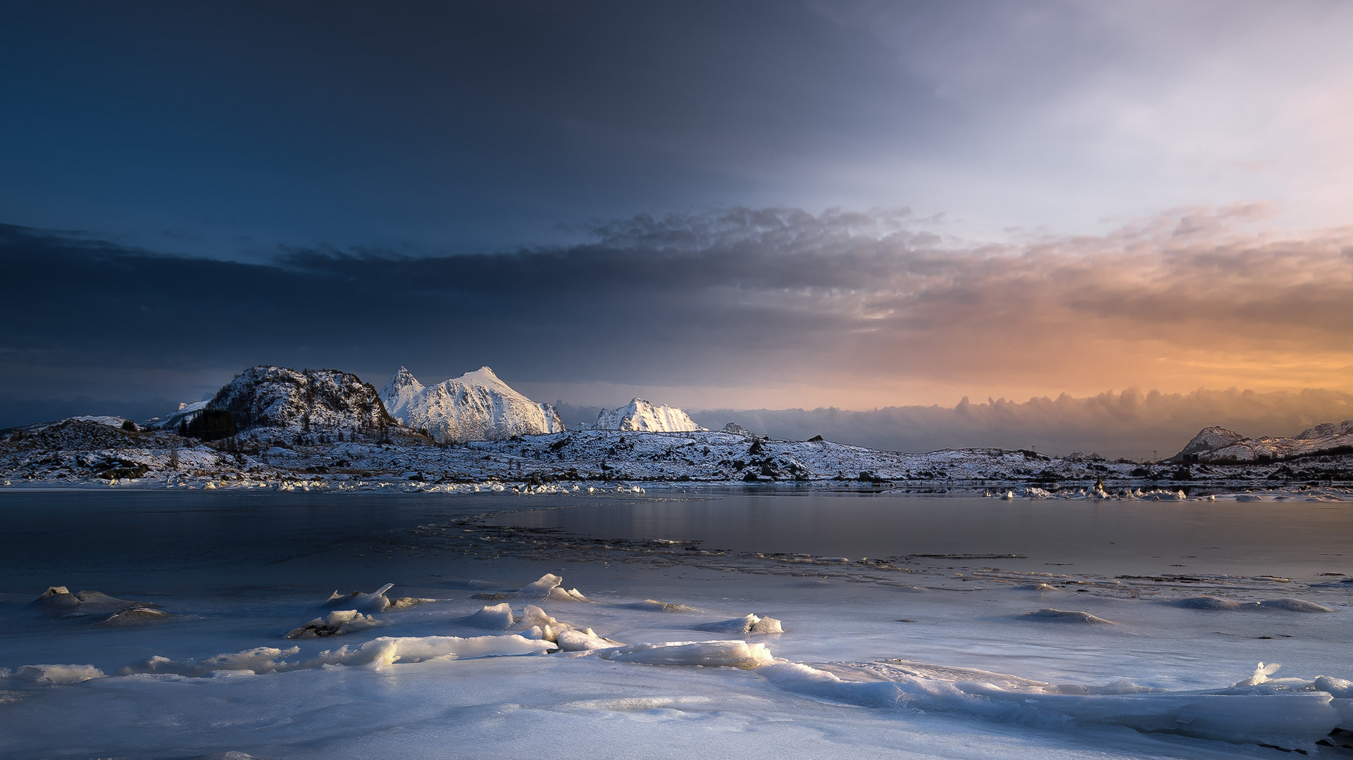 … eiskalter Morgen am Fjord.