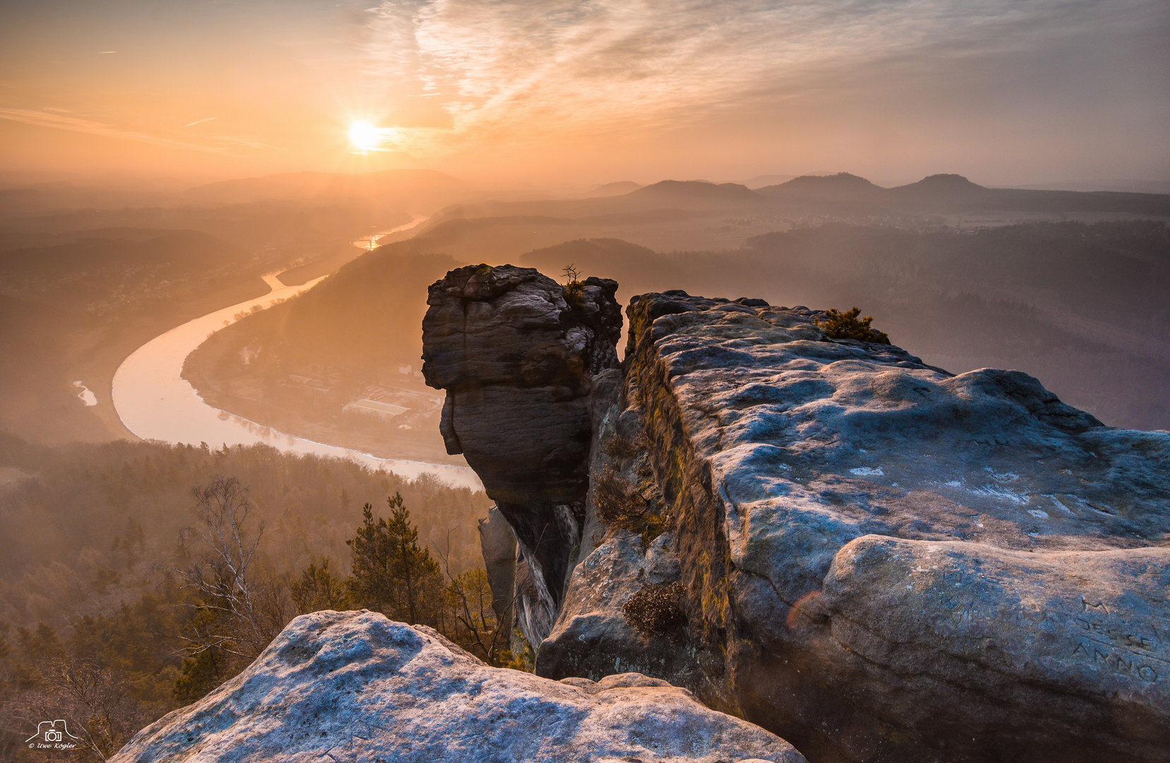 Eiskalter Morgen, Lilienstein, 2018