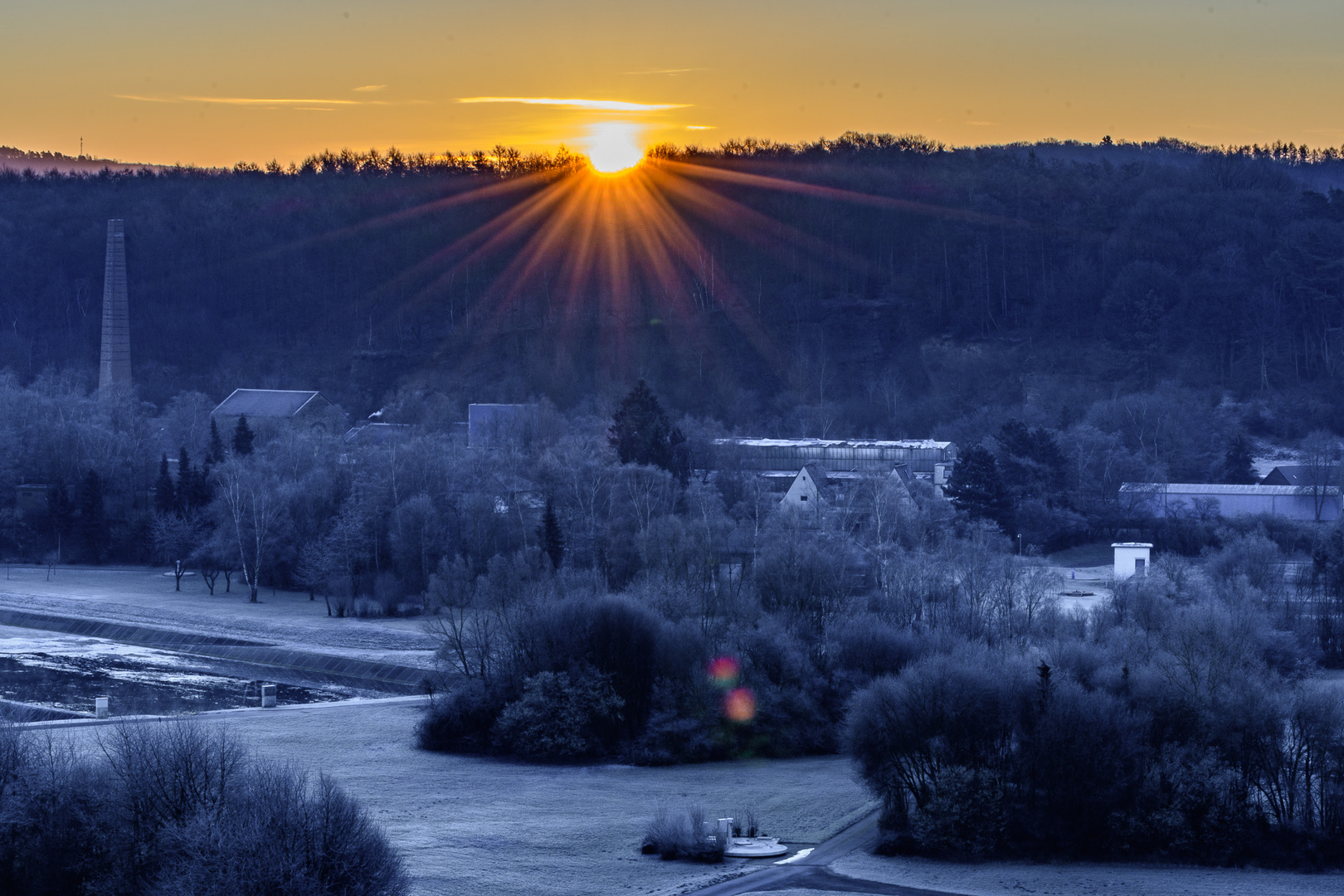 Eiskalter Sonnenaufgang