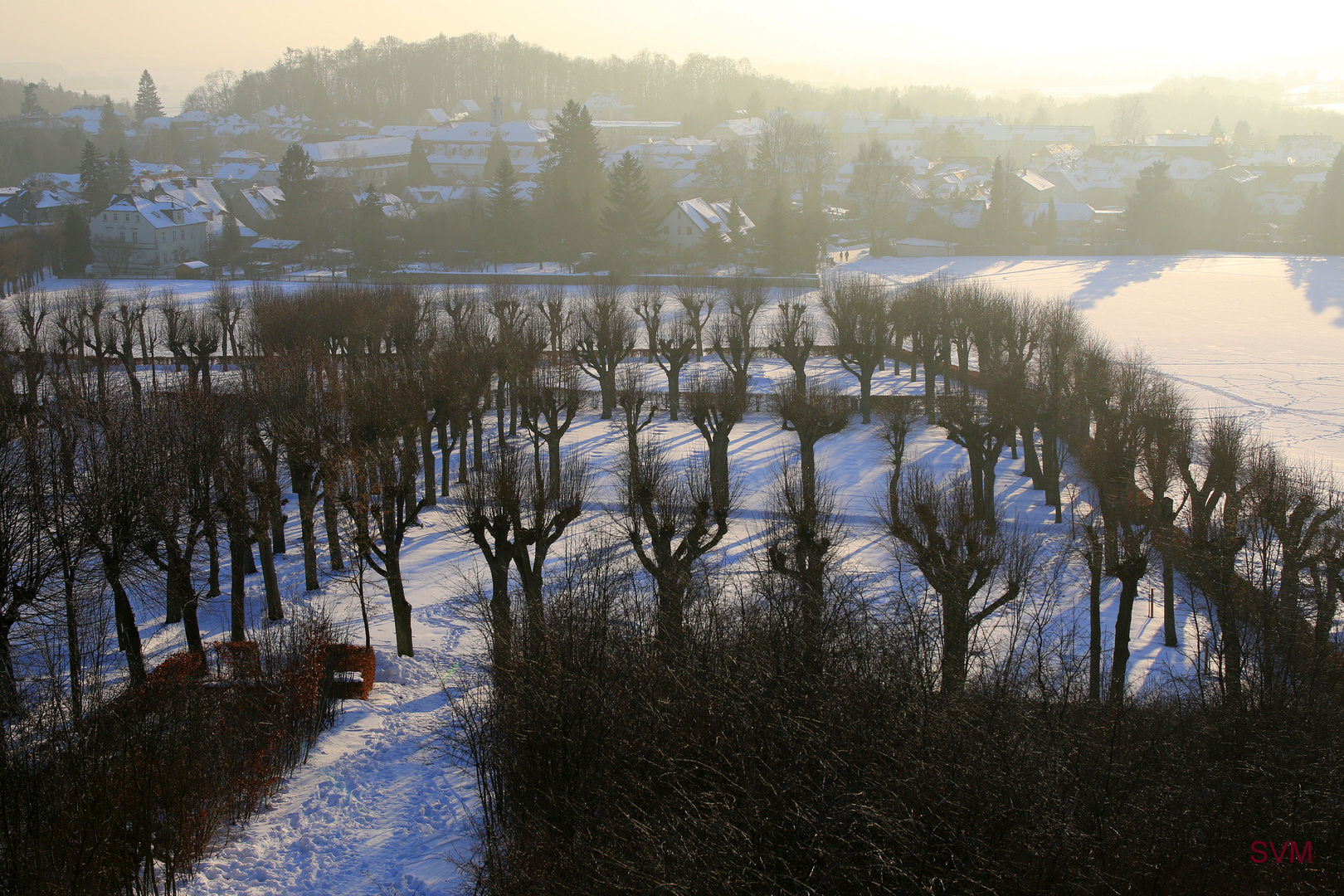 Eiskalter Spätnachmittag in Herrnhut (Oberlausitz)