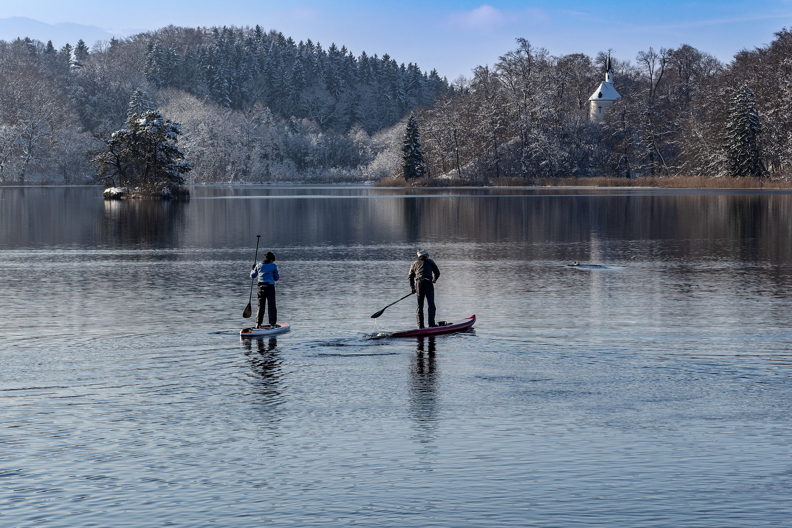 eiskalter Wassersport