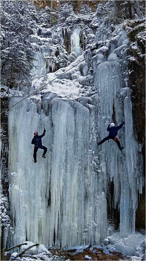 Eisklettern im Röllchen