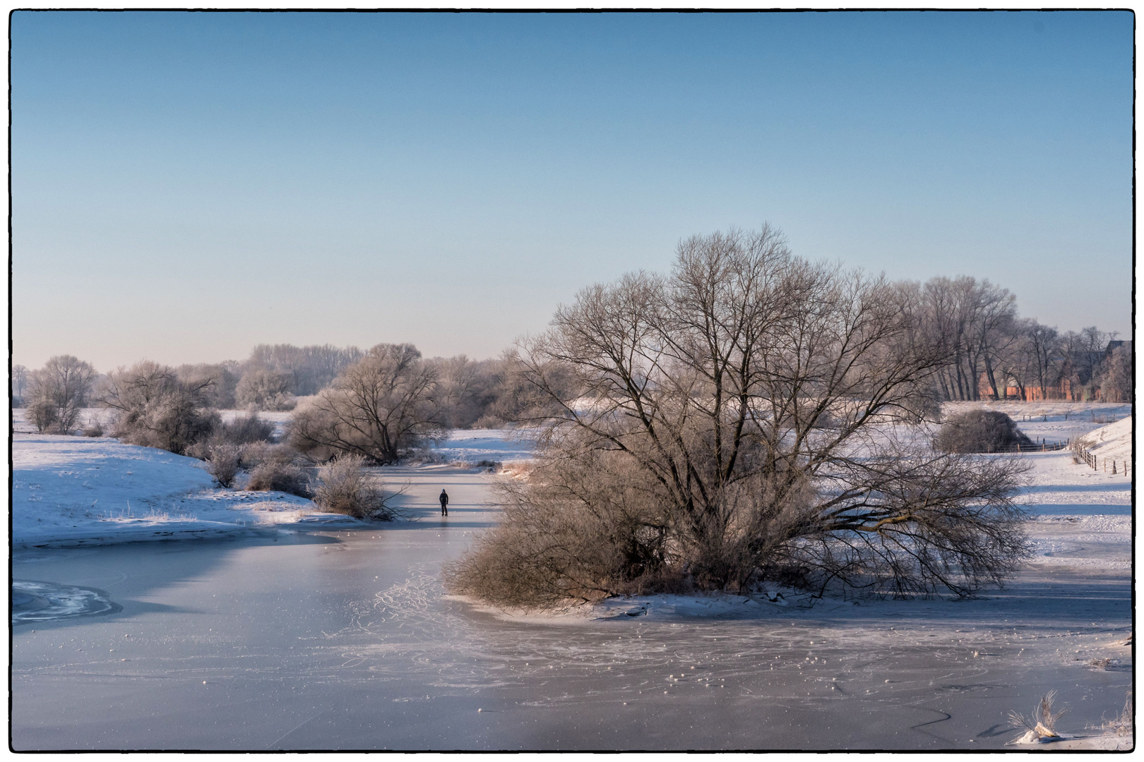 Eisläufer am Sonntagmorgen