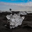 Eisläufer am Strand