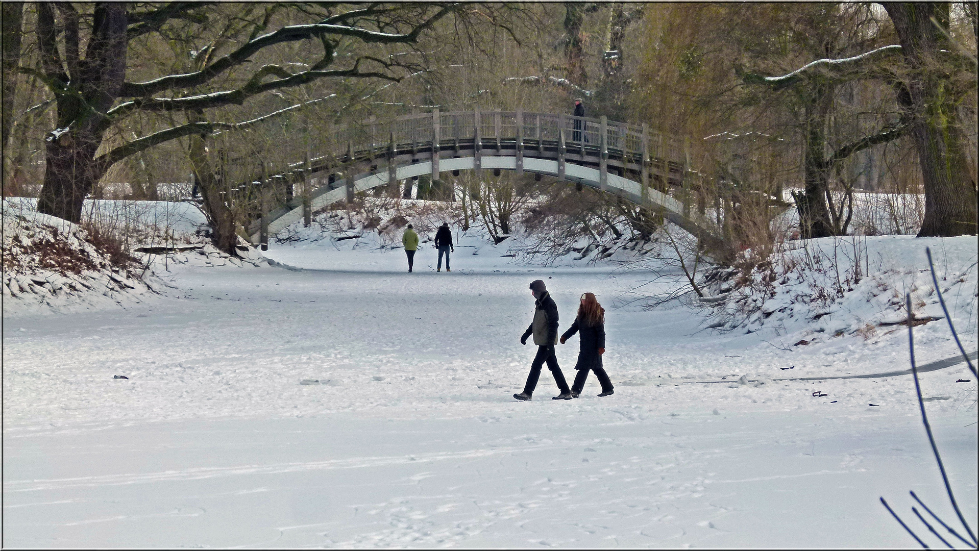 Eisläufer auf dem Adolf-Mittag-See