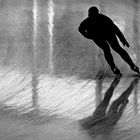 Eisläufer beim Training in Inzell