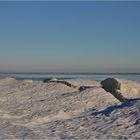 Eisland am Ostseestrand