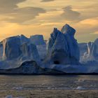 Eislandschaft Eisberge auf Grönlands Westseite