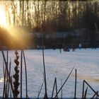 Eislaufen im Sonnenuntergang