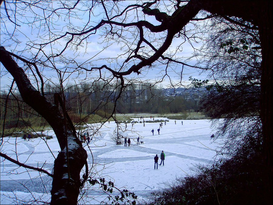 Eislaufen in der Heisinger Aue