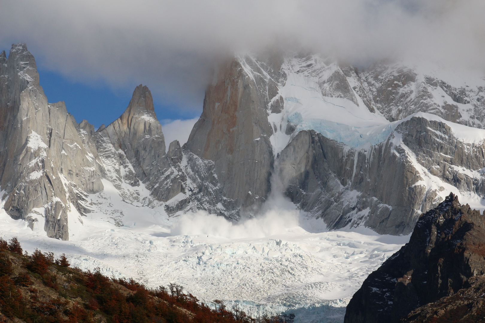 Eislawine am Mount Fitzroy