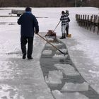 Eisschneiden am Starnberger See