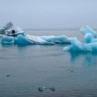 Eisschollen auf dem Weg zum Meer (Island)