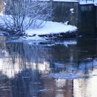 Eisschollen auf der Niers