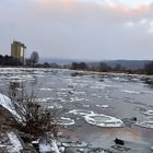 Eisschollen auf der Weser