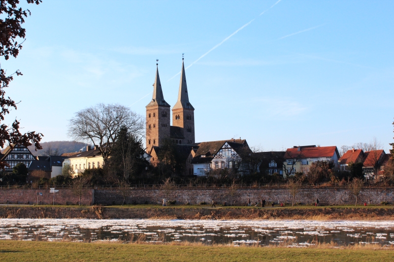 Eisschollen auf der Weser