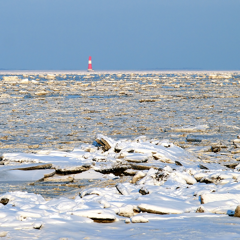 Eisschollen im Jadebusen