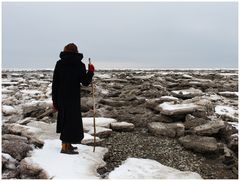 Eisschollen im Wattenmeer