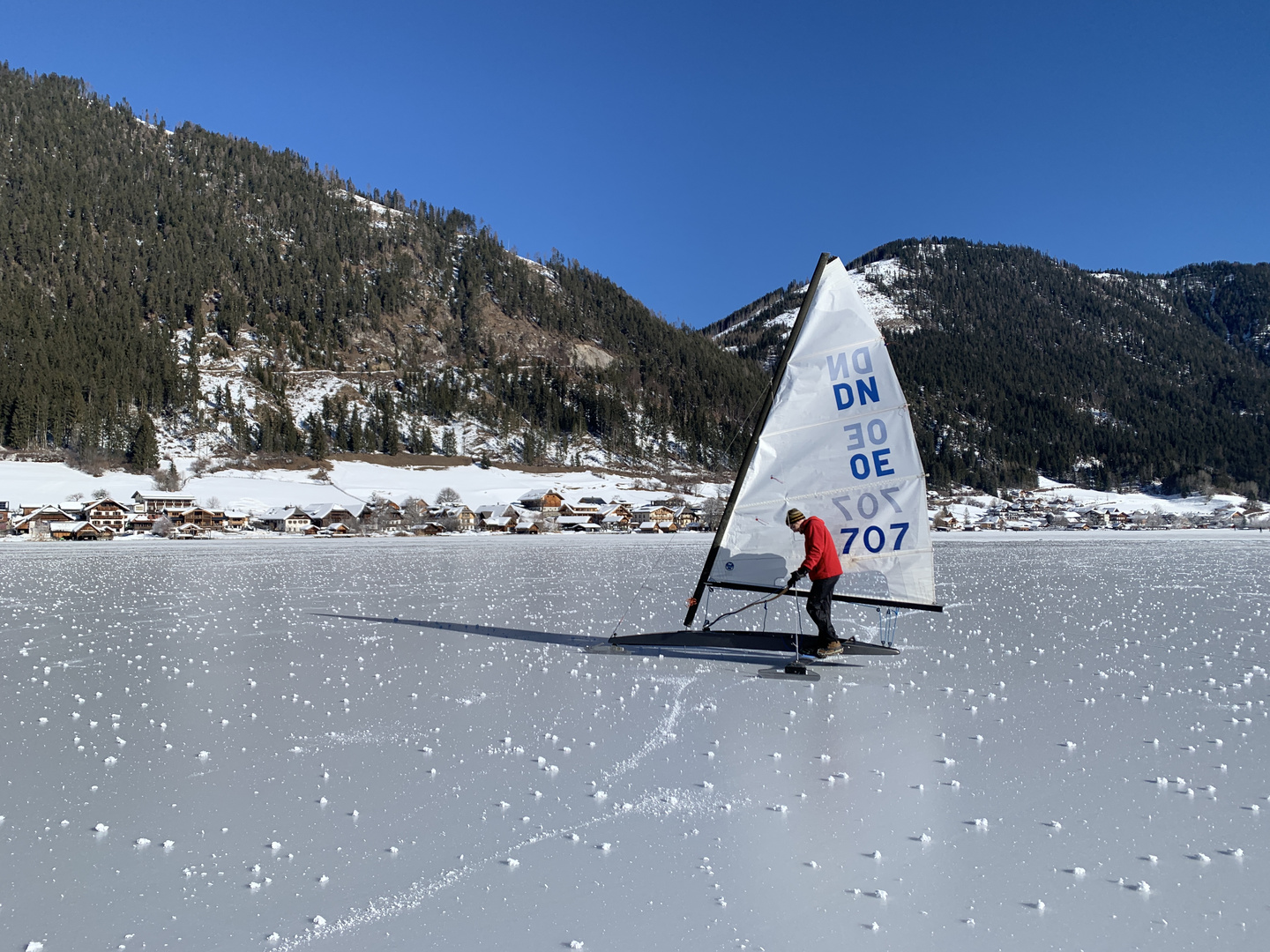 Eissegeln am Weissensee