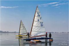 Eissegler auf dem Rangsdorfer See