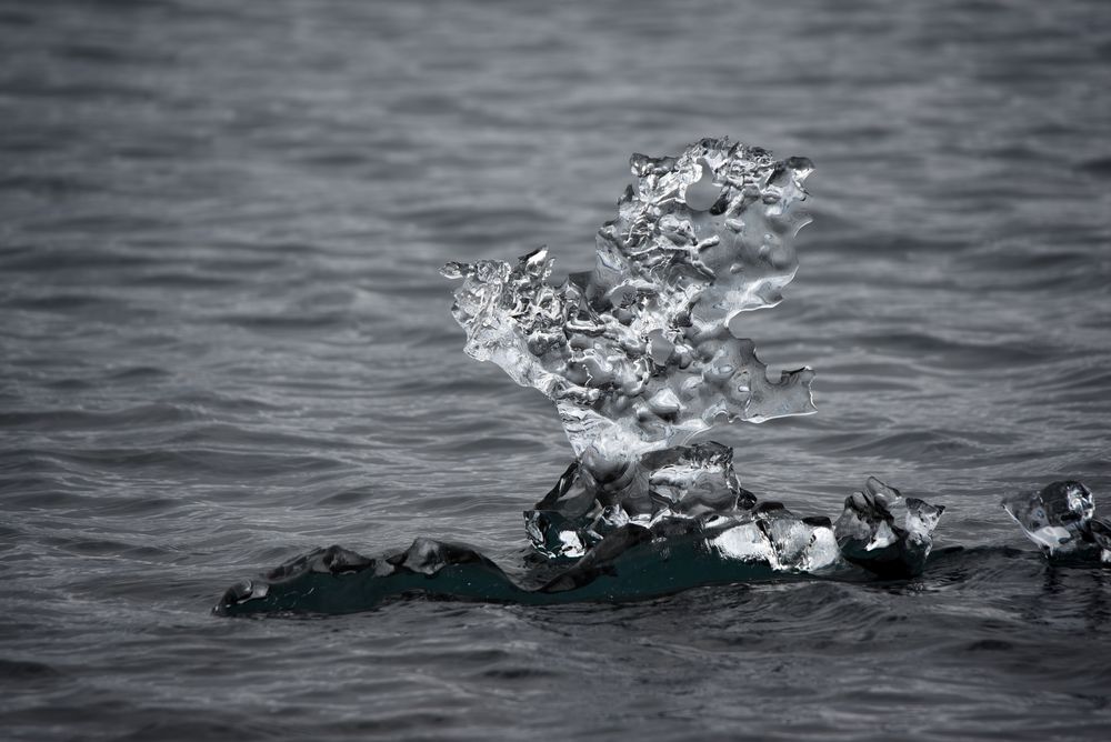 Eisskulptur auf dem Jökulsárlón 