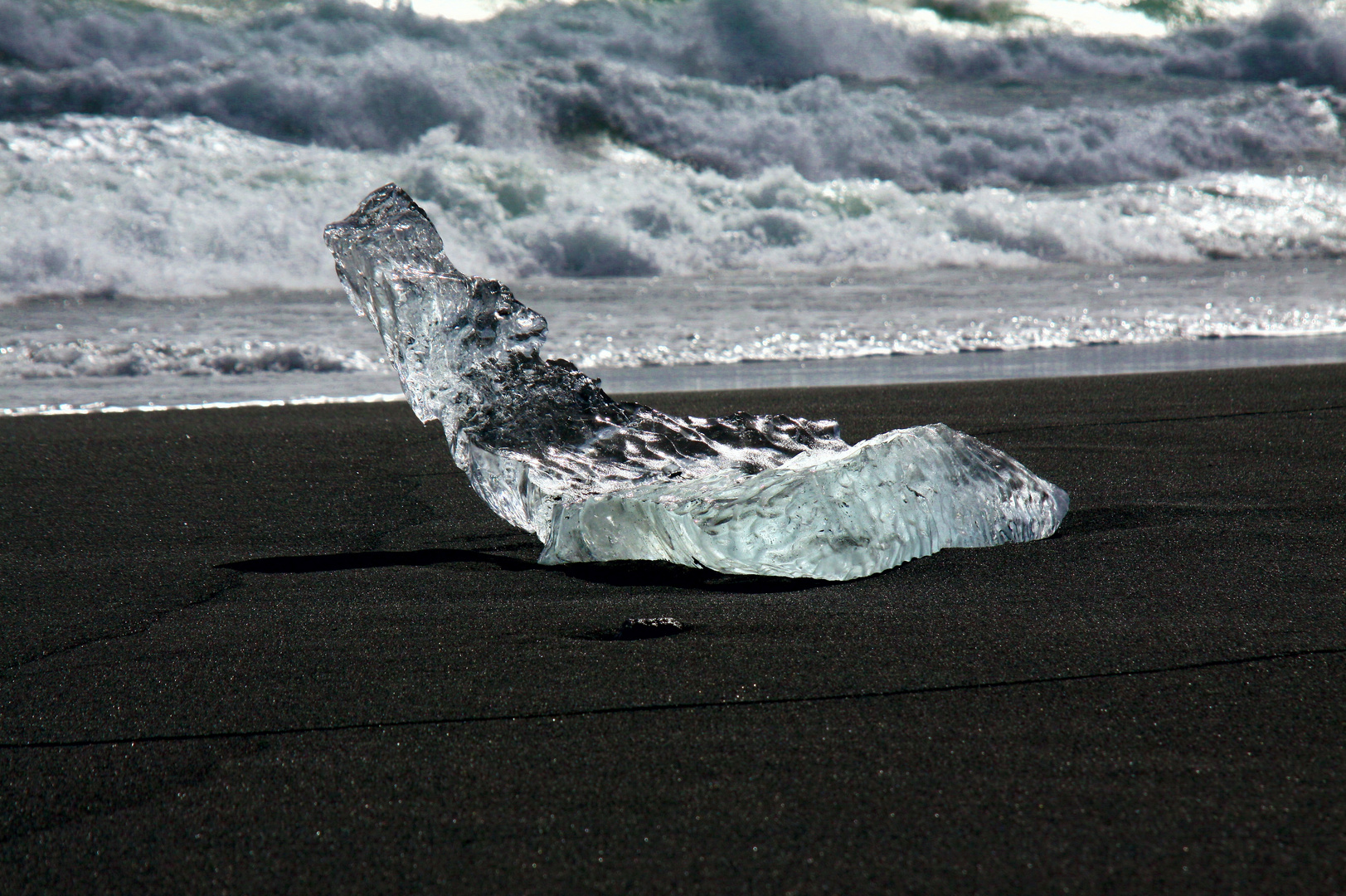 Eisskulptur Diamond Beach