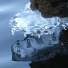 Eisskulptur von Wasser und Frost geformt