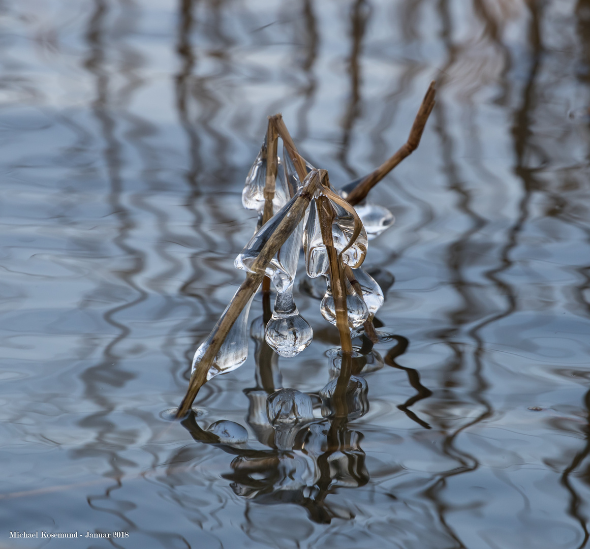 Eisskulpturen am Halm