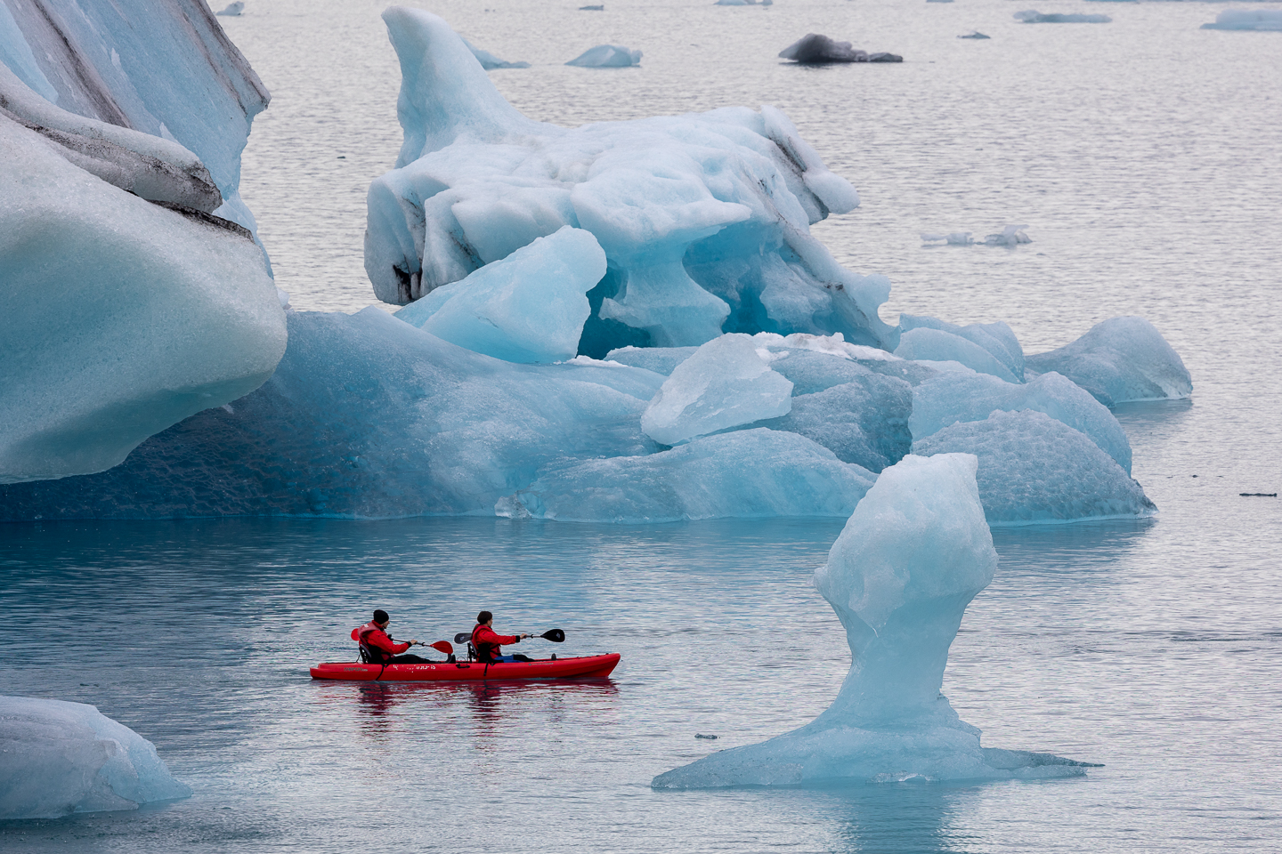 Eisskulpturen auf dem Jökulsárlón