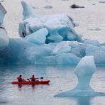 Eisskulpturen auf dem Jökulsárlón