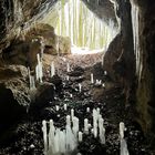 Eisskulpturen in der Doktorshöhle bei Muggendorf