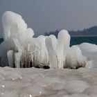 Eisskulpur am Bielersee