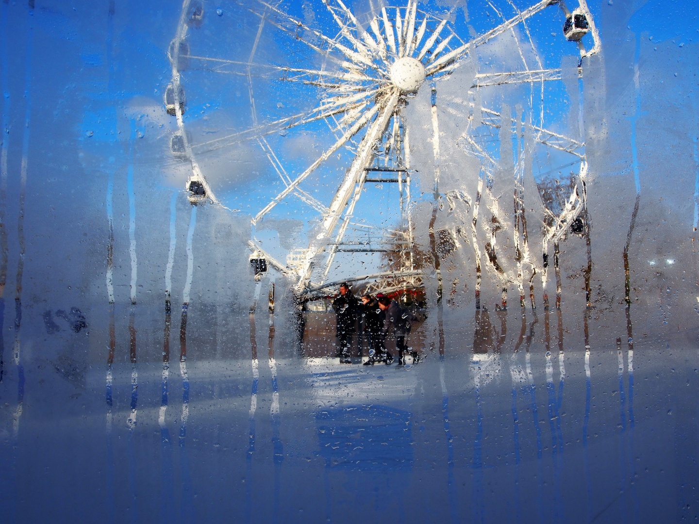 Eisspaß in der Stadt