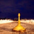 Eisstockschießen vor dem Schloss Nymphenburg München