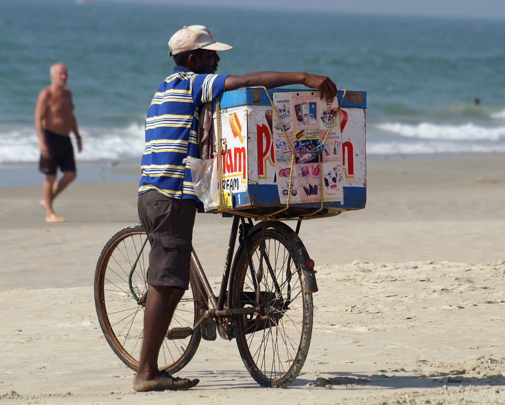 Eisverkäufer in Goa