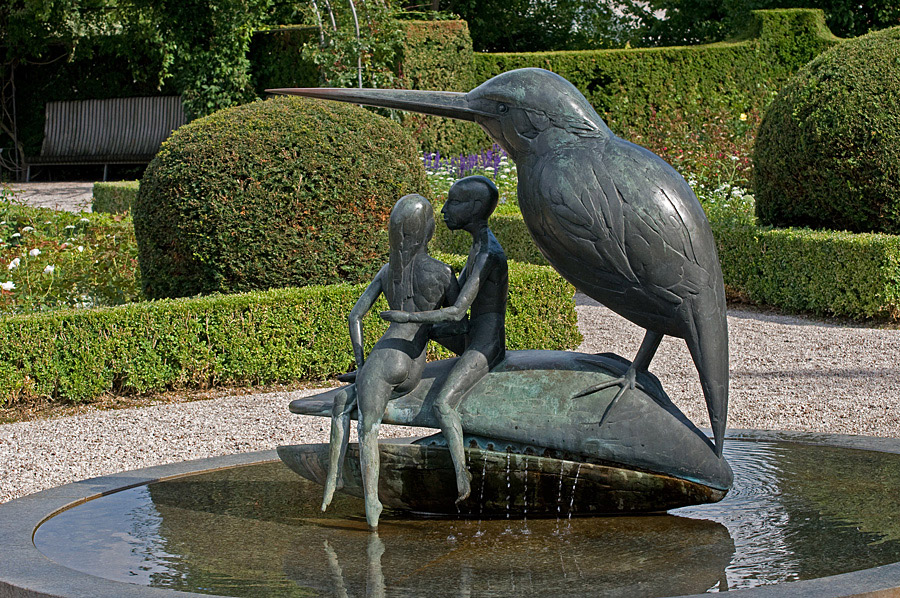 Eisvogel - Brunnenskulptur