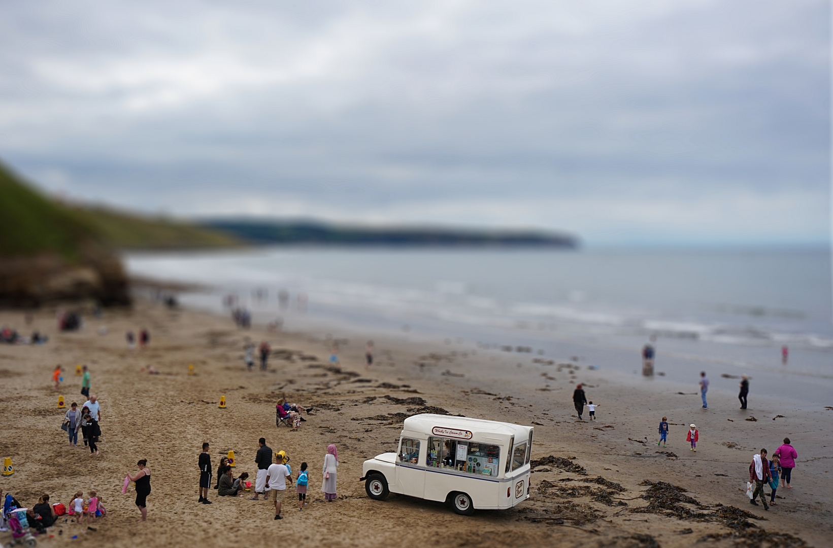 Eiswagen am Strand von Whitby