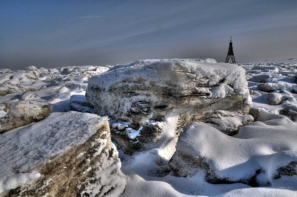 Eiswüste vor Cuxhaven