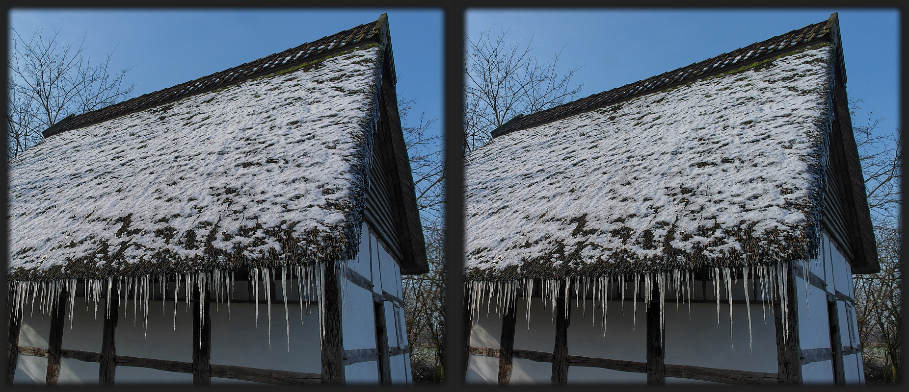 Eiszapfen (3D Kreuzblick)